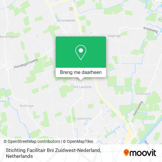Stichting Facilitair Bni Zuidwest-Nederland kaart