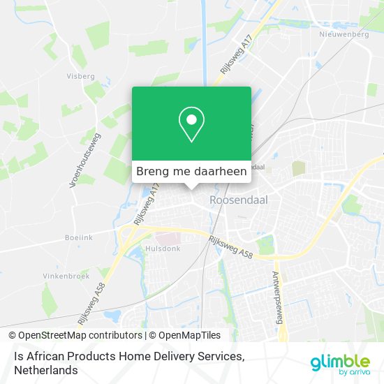 Is African Products Home Delivery Services kaart