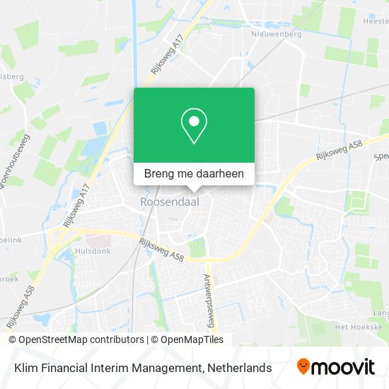 Klim Financial Interim Management kaart