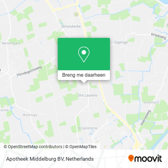Apotheek Middelburg BV kaart