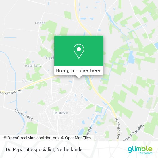 De Reparatiespecialist kaart