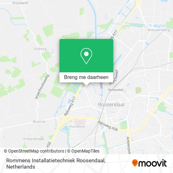 Rommens Installatietechniek Roosendaal kaart