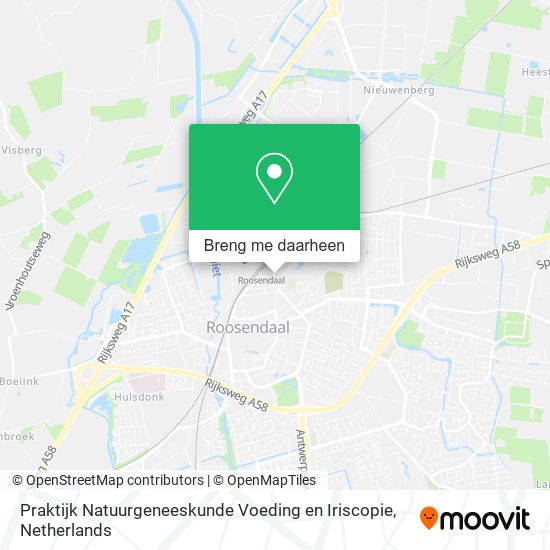 Praktijk Natuurgeneeskunde Voeding en Iriscopie kaart