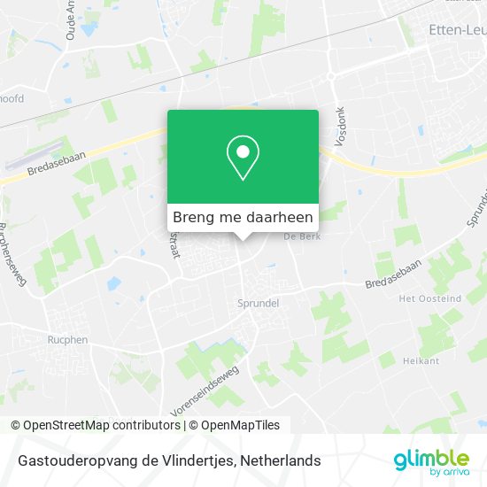 Gastouderopvang de Vlindertjes kaart