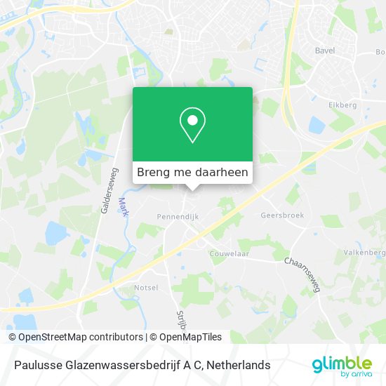 Paulusse Glazenwassersbedrijf A C kaart