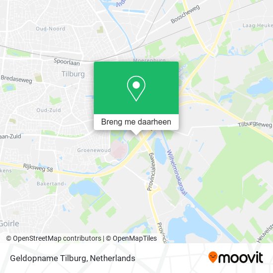 Geldopname Tilburg kaart