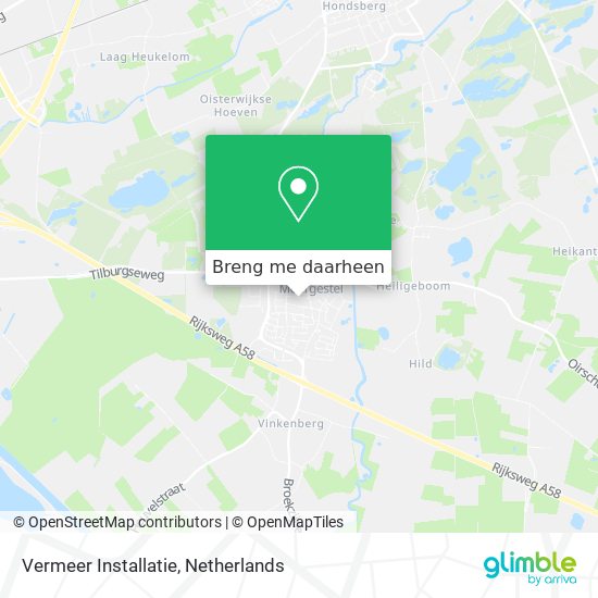 Vermeer Installatie kaart
