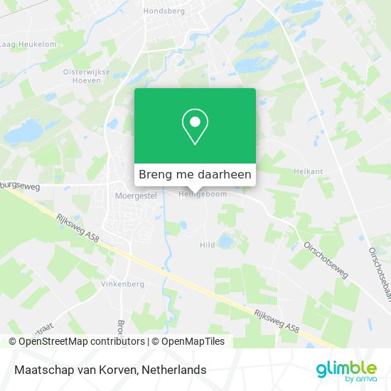 Maatschap van Korven kaart