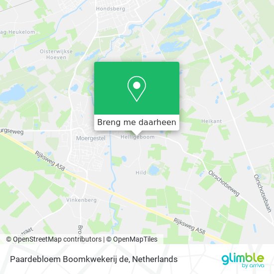 Paardebloem Boomkwekerij de kaart