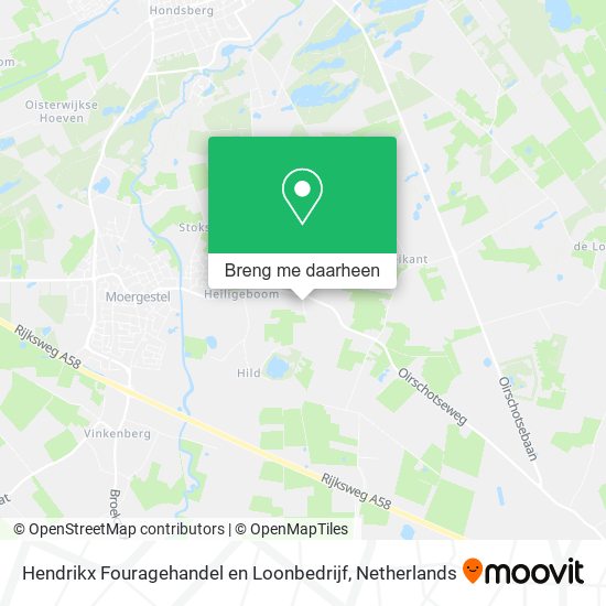 Hendrikx Fouragehandel en Loonbedrijf kaart