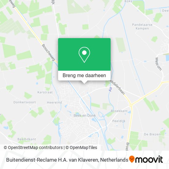 Buitendienst-Reclame H.A. van Klaveren kaart