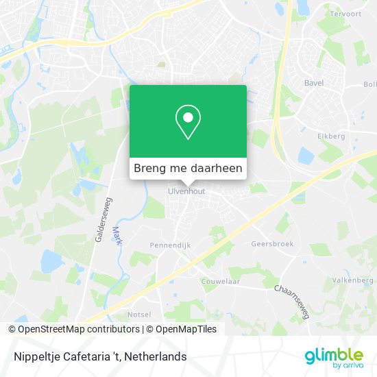 Nippeltje Cafetaria 't kaart