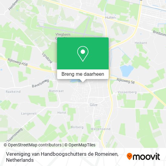 Vereniging van Handboogschutters de Romeinen kaart