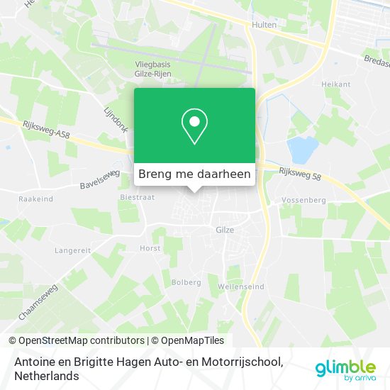 Antoine en Brigitte Hagen Auto- en Motorrijschool kaart