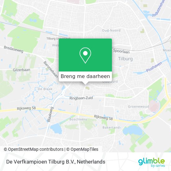 De Verfkampioen Tilburg B.V. kaart