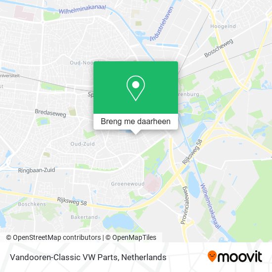 Vandooren-Classic VW Parts kaart