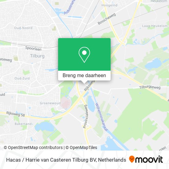 Hacas / Harrie van Casteren Tilburg BV kaart