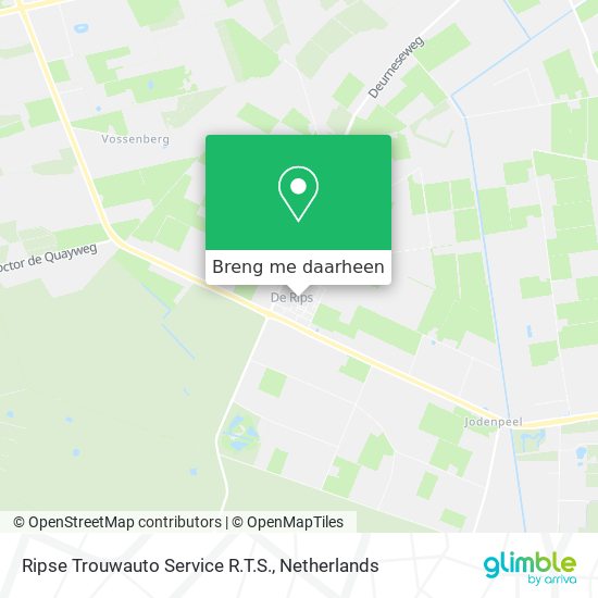 Ripse Trouwauto Service R.T.S. kaart