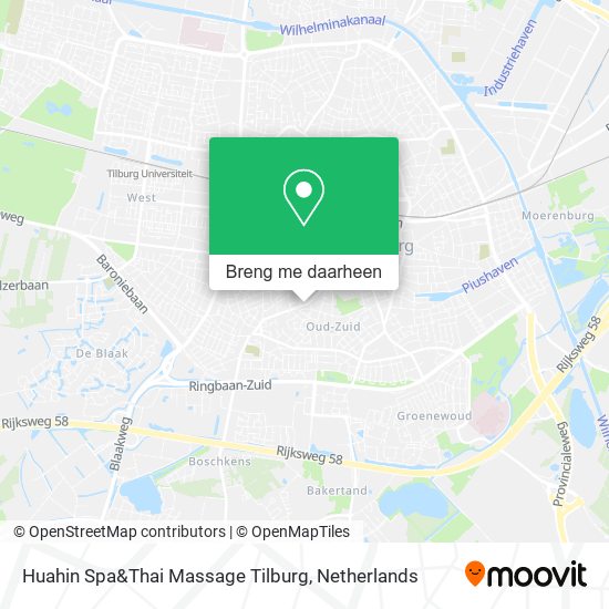 Huahin Spa&Thai Massage Tilburg kaart