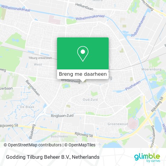 Godding Tilburg Beheer B.V. kaart