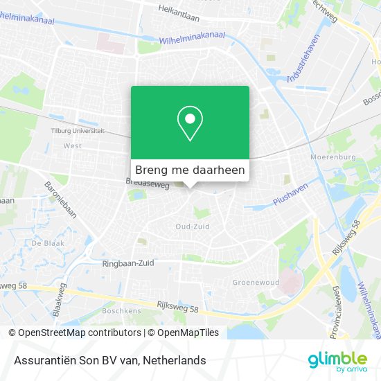 Assurantiën Son BV van kaart