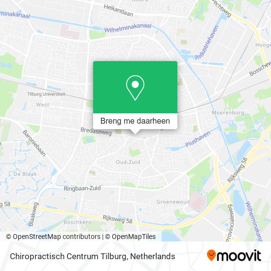 Chiropractisch Centrum Tilburg kaart