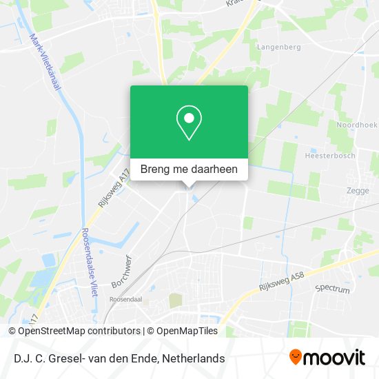 D.J. C. Gresel- van den Ende kaart