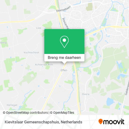 Kievitslaar Gemeenschapshuis kaart