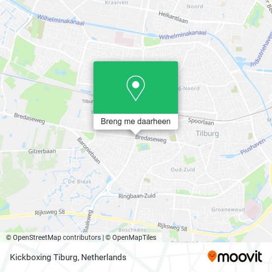 Kickboxing Tiburg kaart