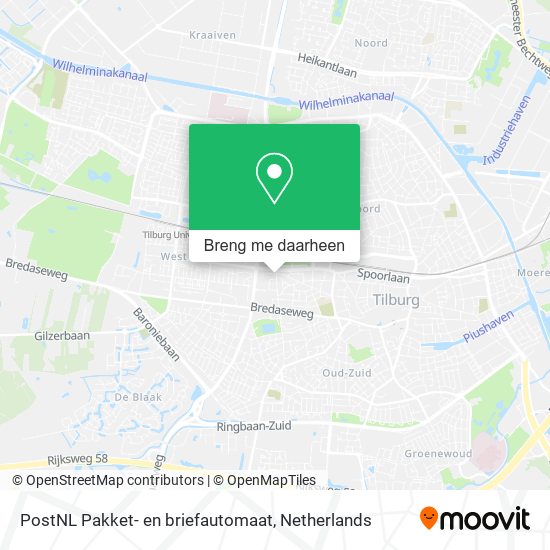 PostNL Pakket- en briefautomaat kaart