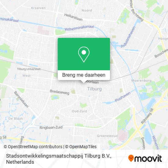 Stadsontwikkelingsmaatschappij Tilburg B.V. kaart