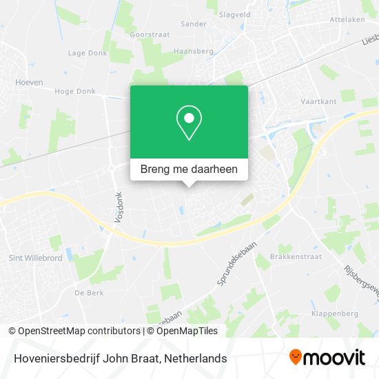 Hoveniersbedrijf John Braat kaart