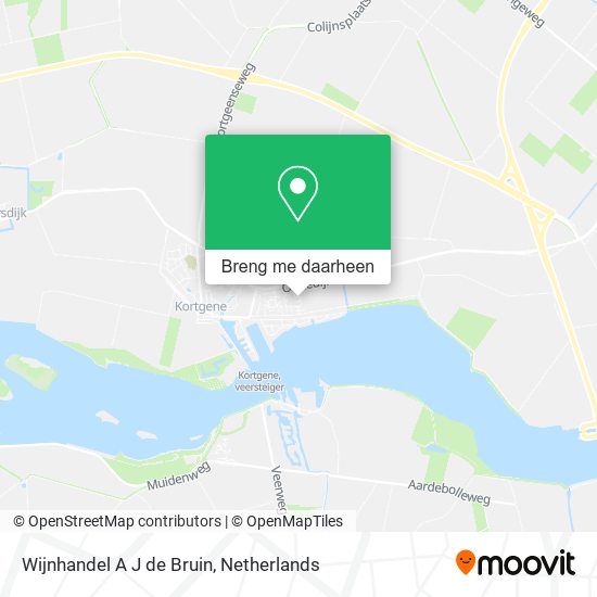 Wijnhandel A J de Bruin kaart