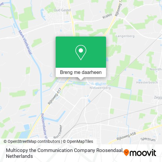 Multicopy the Communication Company Roosendaal kaart