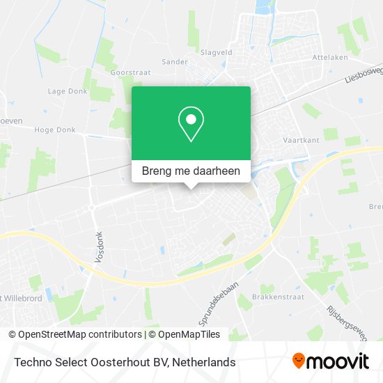 Techno Select Oosterhout BV kaart