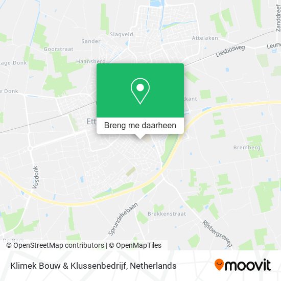 Klimek Bouw & Klussenbedrijf kaart