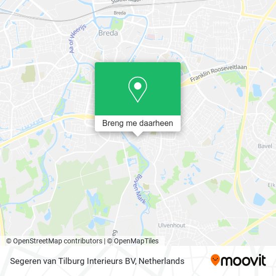 Segeren van Tilburg Interieurs BV kaart