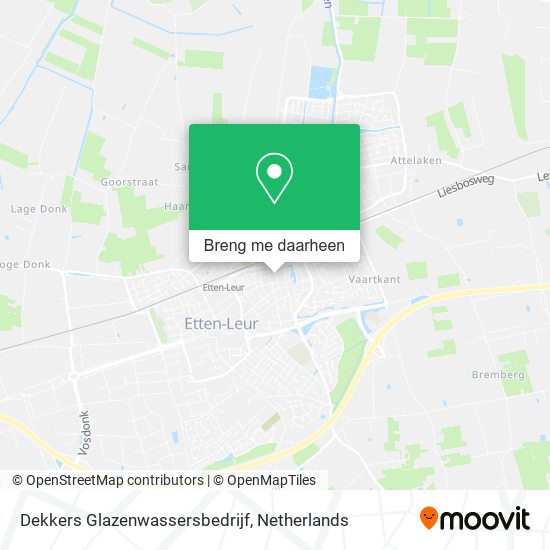 Dekkers Glazenwassersbedrijf kaart