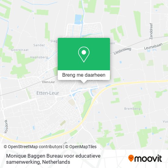 Monique Baggen Bureau voor educatieve samenwerking kaart