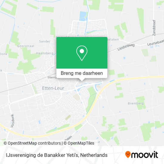 IJsvereniging de Banakker Yeti's kaart
