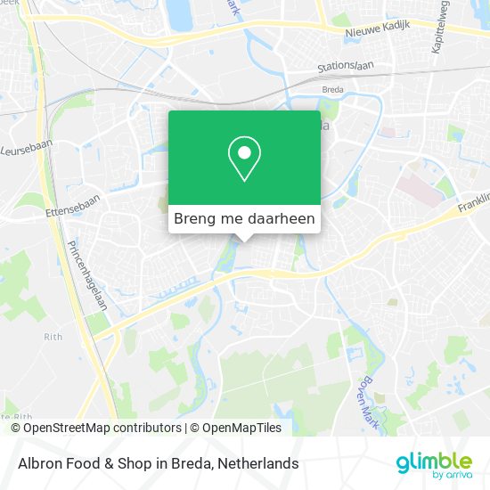 Albron Food & Shop in Breda kaart