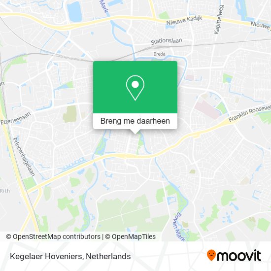 Kegelaer Hoveniers kaart