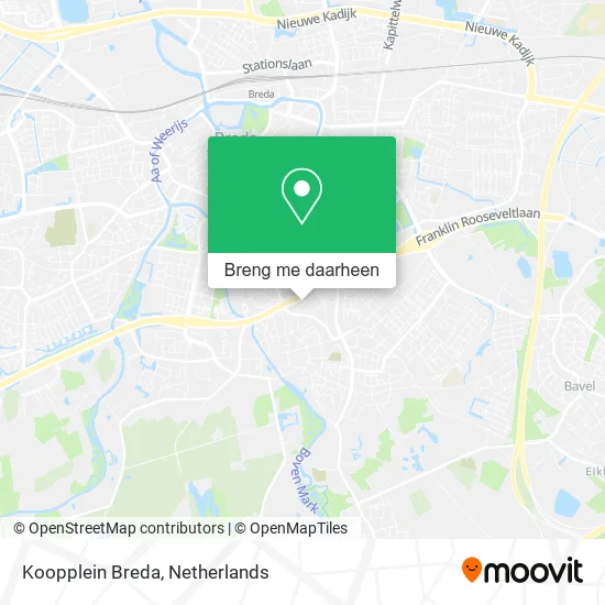 Koopplein Breda kaart