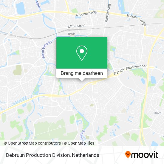 Debruun Production Division kaart