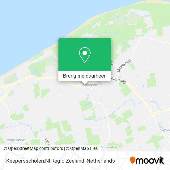 Keepersscholen.Nl Regio Zeeland kaart