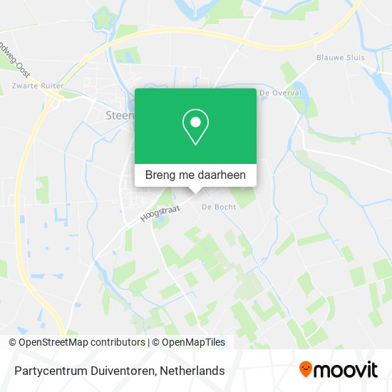 Partycentrum Duiventoren kaart