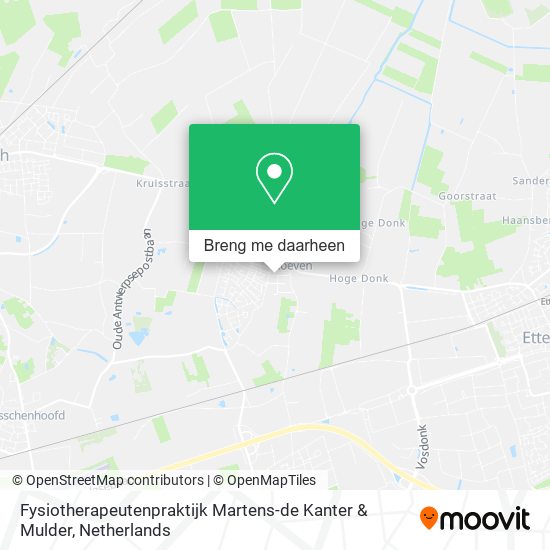 Fysiotherapeutenpraktijk Martens-de Kanter & Mulder kaart