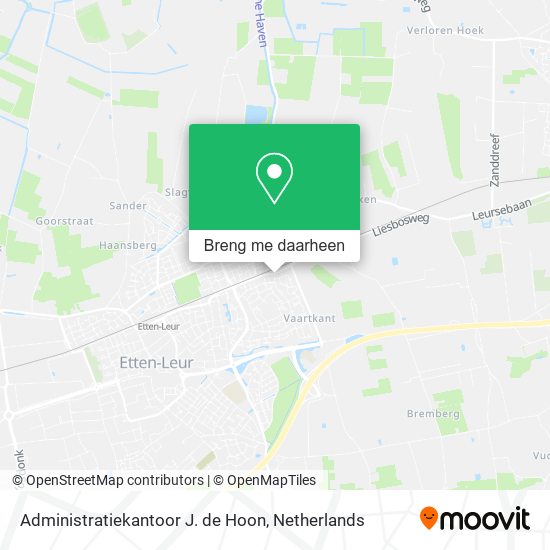 Administratiekantoor J. de Hoon kaart