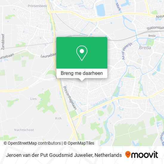 Jeroen van der Put Goudsmid Juwelier kaart