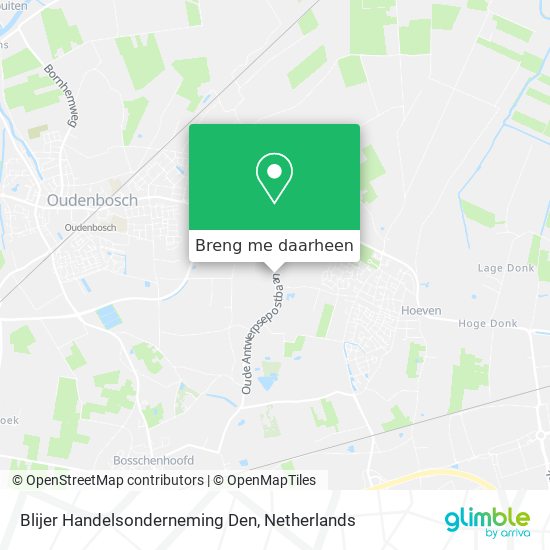 Blijer Handelsonderneming Den kaart